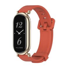 Per Xiaomi Mi Band 8 Mijobs GT4 cinturino in silicone traspirante (arancione oro chiaro)