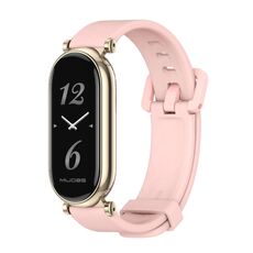 Per Xiaomi Mi Band 8 Mijobs GT4 cinturino in silicone traspirante (rosa oro chiaro)
