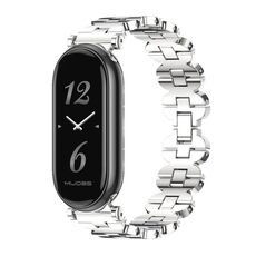 Per Xiaomi Mi Band 8 Mijobs GT4 Cinturino in metallo con catena ossea (argento)