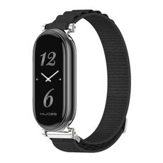 Per Xiaomi Mi Band 8 Mijobs GT4 cinturino in nylon traspirante (nero argento)