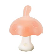 Massaggiagengive in silicone per bambini, tipo piccolo fungo, bastoncino per dentizione anti-mangiamento, colore: rosa