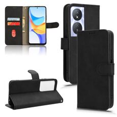 Custodia per telefono in pelle con vibrazione magnetica Skin Feel per Honor Play 50 Plus (nera)