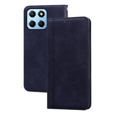 Custodia per telefono in PU con vibrazione orizzontale magnetica smerigliata per Honor X8a (nera)