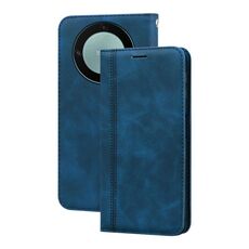 Custodia per telefono in PU con vibrazione orizzontale magnetica smerigliata per Honor X9b (blu)