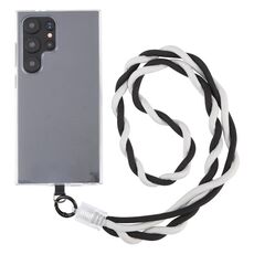 Cordino lungo universale anti-perdita per telefono cellulare (nero grigio)