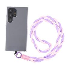Cordino lungo universale anti-perdita per telefono cellulare (rosa viola)