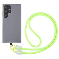 Cordino lungo a tracolla per telefono con fibbia trasparente e anti-smarrimento (verde)