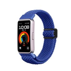 Per cinturino per orologio intrecciato in nylon con fibbia magnetica Huawei Band 9/8 (blu)