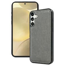 Per Samsung Galaxy S24 5G Custodia per telefono con cover posteriore in pelle di vacchetta (grigio)