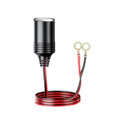 Cavo di alimentazione da batteria per auto a presa accendisigari da 1 m 12/24 V