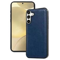 Custodia per telefono con cover posteriore in pelle di vacchetta per Samsung Galaxy S24 5G (blu reale)