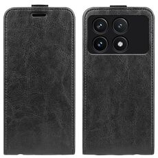 Per Xiaomi Redmi K70 R64 Custodia per telefono in pelle con vibrazione verticale singola texture (nera)