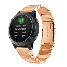 Per cinturino in acciaio inossidabile con guscio di tartaruga Garmin Fenix 7S Solar da 20 mm (oro rosa)