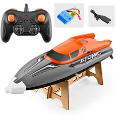 EB02 2.4G Wireless RC Barca Circolante Raffreddato ad Acqua Motoscafo ad Alta velocità Modello di Barca da Corsa Giocattolo(Arancione)
