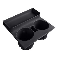Sottobicchiere in silicone con limitatore centrale della tazza dell'acqua per Tesla Model 3/Y (nero)