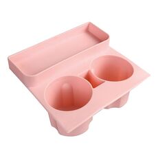 Sottobicchiere in silicone con limitatore centrale della tazza dell'acqua per Tesla Model 3/Y (rosa)