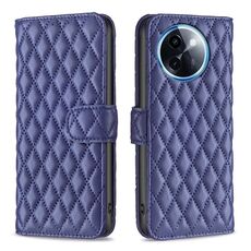 Per vivo Y200i 5G / Y38 5G Diamond Lattice Portafoglio Flip Custodia in pelle per telefono (Blu)