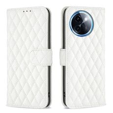 Per vivo Y200i 5G / Y38 5G Diamond Lattice Portafoglio Flip Custodia in pelle per telefono (Bianco)