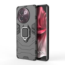 Per vivo V30E 5G antiurto PC + custodia per telefono con supporto in TPU (nero)