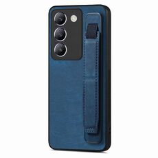 Custodia per telefono posteriore in pelle con supporto per cinturino retrò IDN per vivo Y100 (blu)