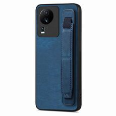 Per vivo iQOO Neo 7 SE Custodia retro in pelle con supporto per cinturino retrò (blu)
