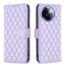 Per vivo Y200i 5G / Y38 5G Diamond Lattice Portafoglio Flip Custodia in pelle per telefono (Viola)