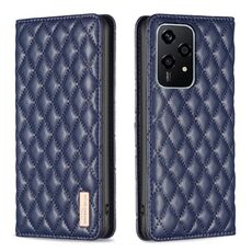 Per Honor 200 Lite Custodia magnetica in pelle con reticolo di diamanti (blu)