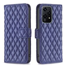Per Honor 200 Lite Diamond Lattice Portafoglio Flip Custodia in pelle per telefono (Blu)