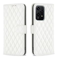 Per Honor 200 Lite Diamond Lattice Portafoglio Flip Custodia in pelle per telefono (Bianco)