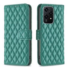 Per Honor 200 Lite Diamond Lattice Portafoglio Flip Custodia in pelle per telefono (Verde)