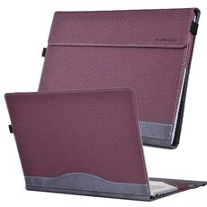 Custodia protettiva in pelle per laptop con texture in tessuto per Lenovo ThinkPad X1 Yoga Gen 4 (vino rosso)