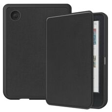 Per KOBO Clara Colore / BW Tinta unita Voltaggio Caster Custodia in pelle TPU Smart Tablet (Nero)