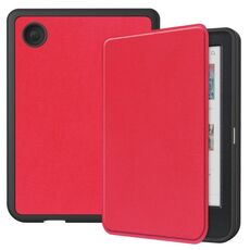 Per KOBO Clara Color / BW Tinta unita Voltaggio Caster Custodia in pelle TPU Smart Tablet(Rosso)