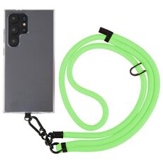 Cordino a tracolla in nylon con catena da collo regolabile in tinta unita da 8 mm (verde)