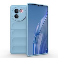Per vivo V30e 5G Global Magic Shield TPU + custodia per telefono in flanella (azzurro)