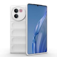 Per vivo V30e 5G Global Magic Shield TPU + custodia per telefono in flanella (bianca)