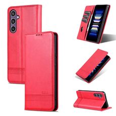 Per Samsung Galaxy S24+ 5G AZNS custodia magnetica in pelle di vitello con vibrazione (rossa)