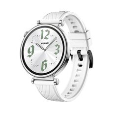 Per Huawei Watch GT 4 Cinturino in silicone con fibbia nera struttura da 18 mm (bianco)