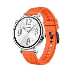 Per Huawei Watch GT 4 Cinturino in silicone con fibbia nera struttura da 18 mm (arancione)