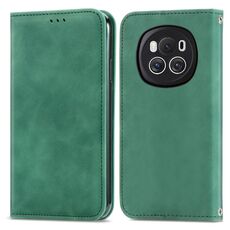 Per Honor Magic6 Custodia per telefono in pelle con vibrazione magnetica retrò Skin Feel (verde)