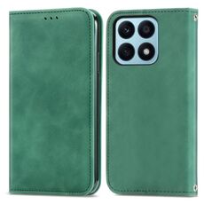 Per Honor X8b Custodia per telefono in pelle con vibrazione magnetica retrò Skin Feel (verde)
