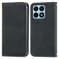 Per Honor X8b Custodia per telefono in pelle con vibrazione magnetica retrò Skin Feel (nera)
