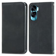 Per Honor X50i Custodia per telefono in pelle con vibrazione magnetica retrò Skin Feel (nera)