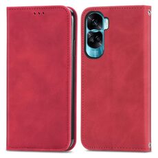 Per Honor X50i Custodia per telefono in pelle con vibrazione magnetica retrò Skin Feel (rossa)