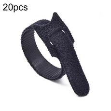 Pacchetto di archiviazione cavi dati con cinghie fisse in nylon da 20 pezzi, modello: 10 x 150 mm nero