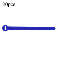 Fascetta in nylon a forma di T per archiviazione e gestione del cavo dati da 20 pezzi, modello: blu 12 x 150 mm