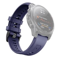 Per cinturino in silicone a sgancio rapido Garmin Fenix 7 da 26 mm (blu scuro)