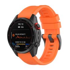 Per cinturino in silicone a sgancio rapido Garmin Fenix 5X 26mm (arancione)