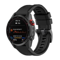 Per cinturino in silicone a sgancio rapido Garmin Fenix 5X 26mm (nero)
