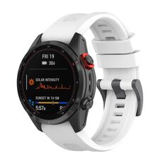 Per cinturino in silicone a sgancio rapido Garmin Fenix 5 da 26 mm (bianco)